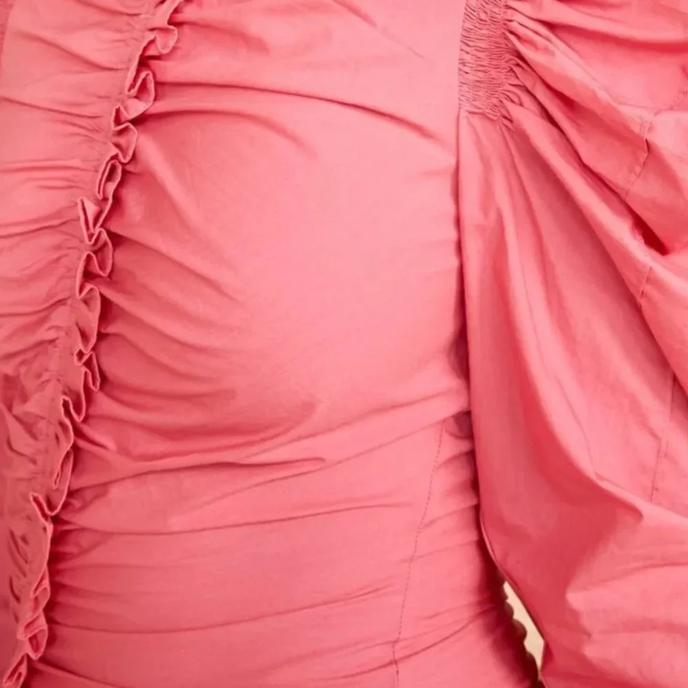 NWOT ULLA JOHNSON Priyanka Dress in Honeysuckle M $570 - Picture 7 of 12